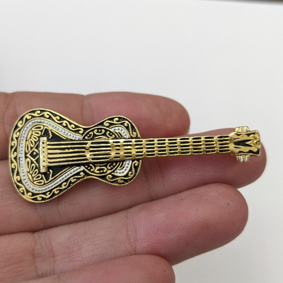 VTG DAMASCENE GUITAR PIN - Picture 6 of 6